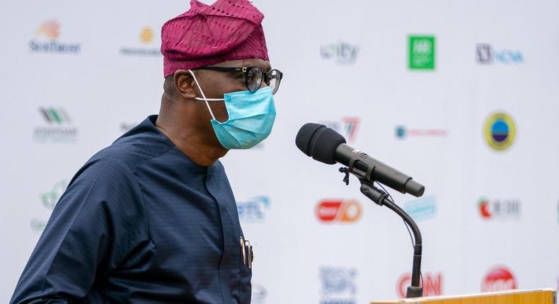 The Lagos State governor, Babajide Sanwo-Olu, is currently recovering from COVID-19 as a second wave of infections is believed to be sweeping the state [Twitter/@jidesanwoolu]
