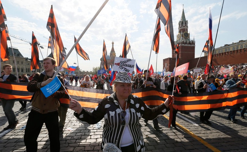 Manifestacja na Placu Czerwonym w Moskwie z okazji 1 maja