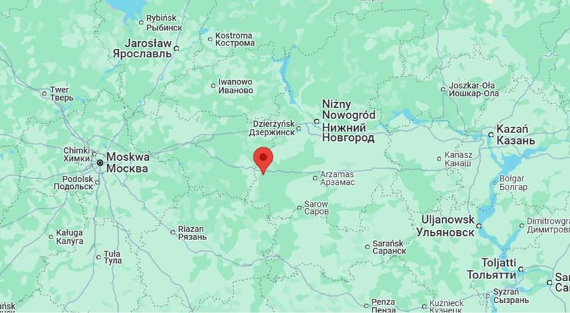 Maszyna rozbiła się w lesie w pobliżu osady Weletma, niedaleko miasta Kulebaki w obwodzie niżnonowogrodzkim, około 290 km na wschód od Moskwy