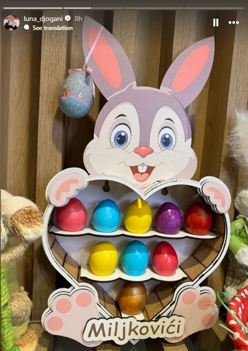 Luna pokazala dekoraciju za Uskrs
