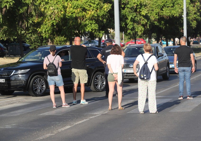 Blokada na Novom Beogradu