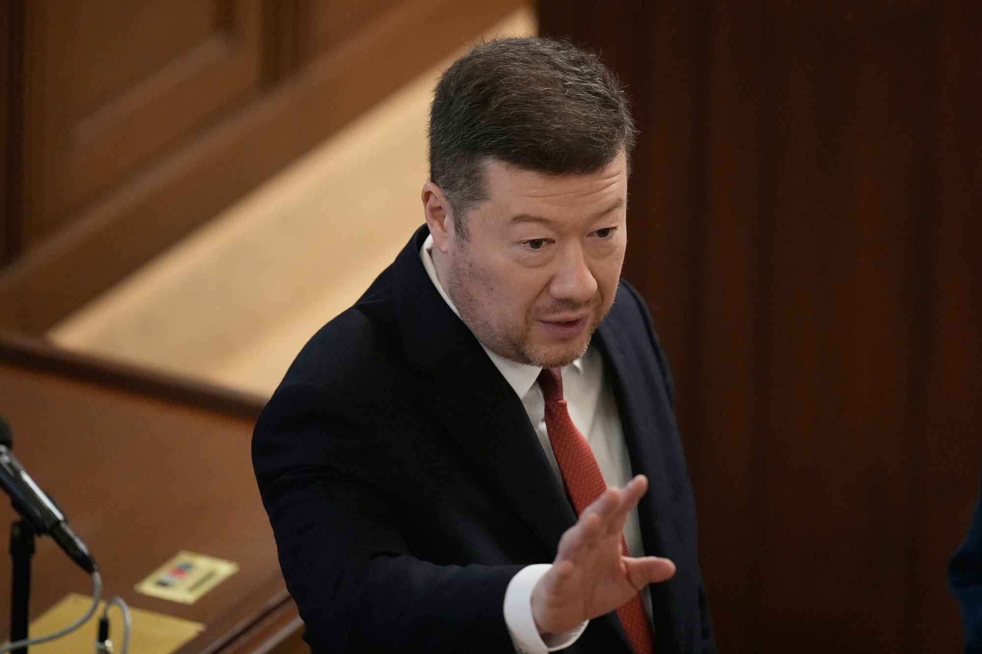 Predseda Poslaneckej snemovne Parlamentu ČR Tomio Okamura (SPD).