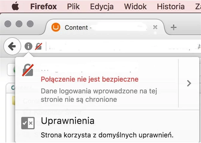 Tak wygląda nowy komunikat ostrzegawczy w przeglądarce Firefox 51.0