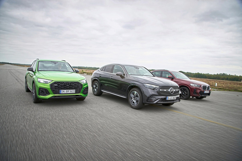 Audi Q5 Sportback kontra BMW X4 i Mercedes GLC Coupe