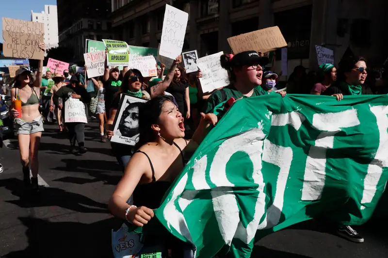 Protest przeciwko decyzji SN USA o uchyleniu Roe vs. Wade / Robert Gauthier, Getty Images