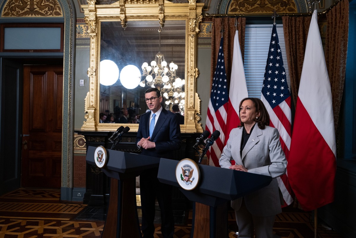 Kamala Harris i Mateusz Morawiecki