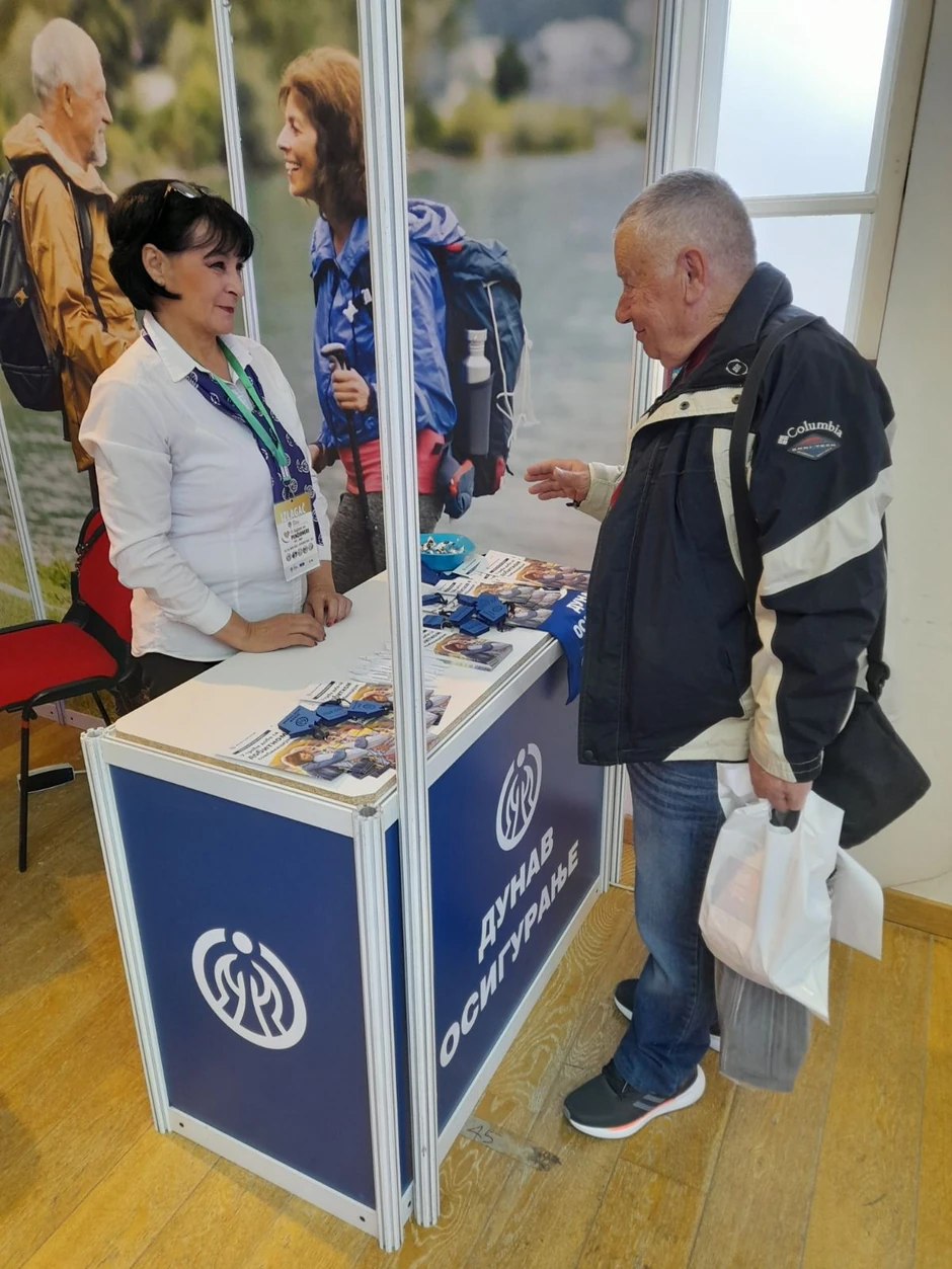 Štand Kompanije „Dunav osiguranje“ na Sajamu penzionera u Nišu