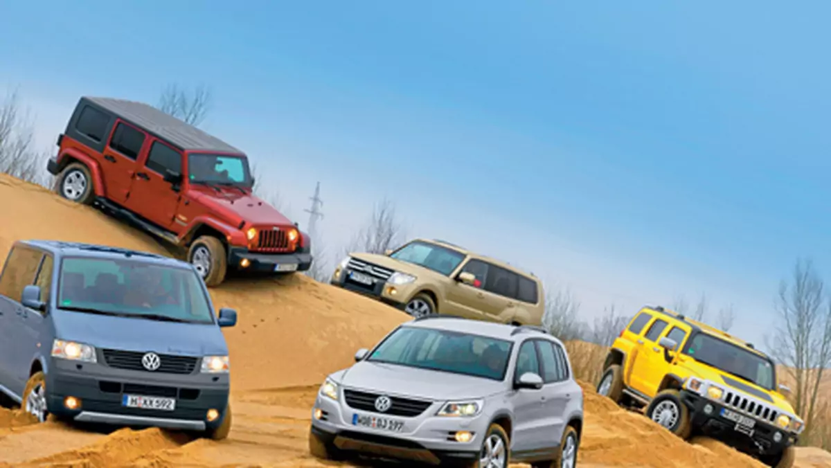 Hummer kontra Volkswagen Tiguan, VW Multivan, Mitsubishi Pajero i Jeep Wrangler: Porównanie terenówek za 200 000 zł