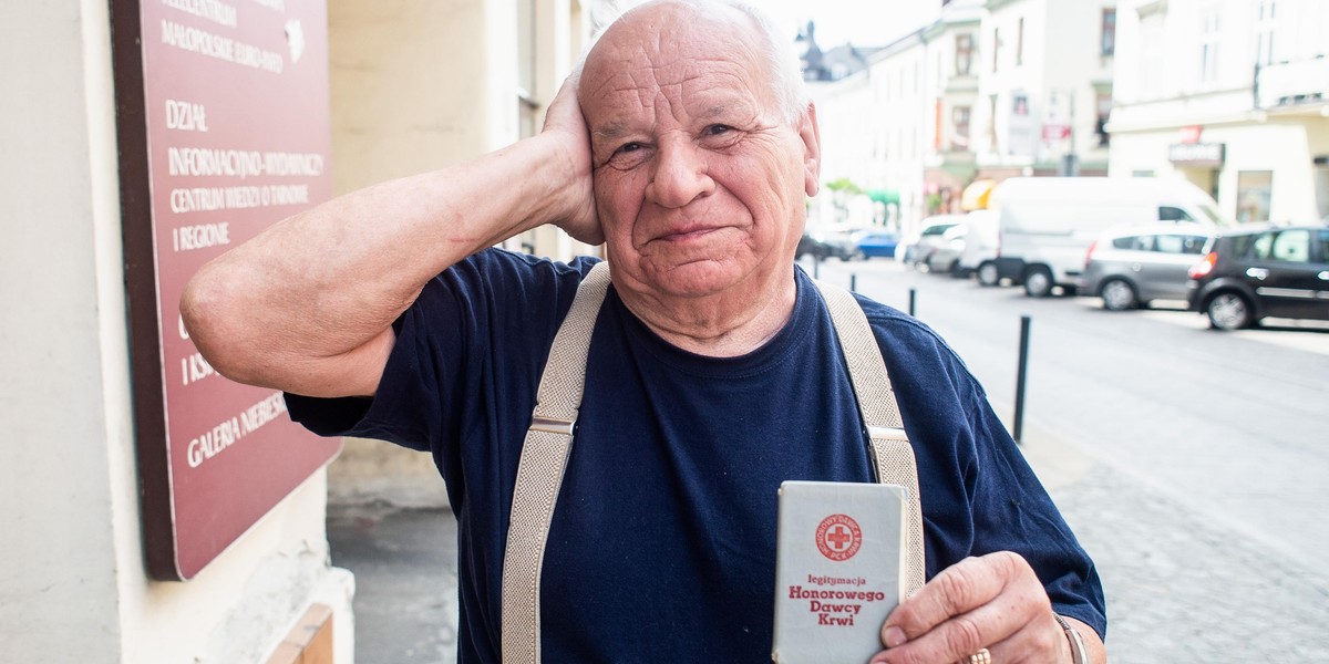 Pan Andrzej całe życie oddawał krew