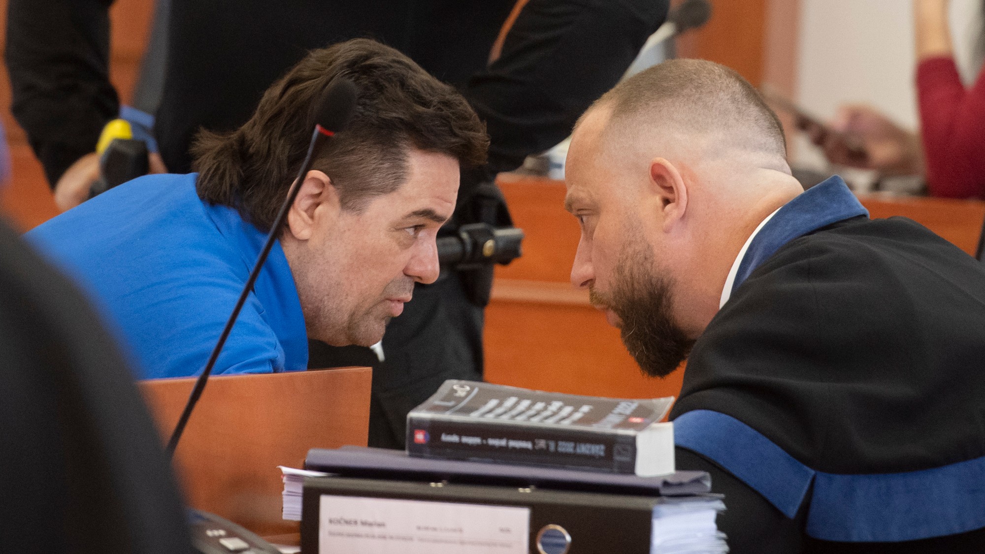 Marian Kočner a jeho obhajca Marek Para na súde