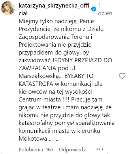 Katarzyna Skrzynecka na Instagramie