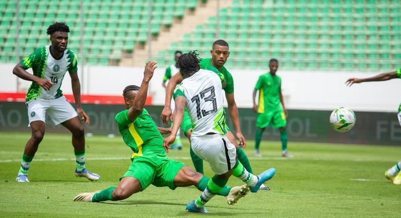 Ademola Lookman celebrates 1st goal for Super Eagles of Nigeria