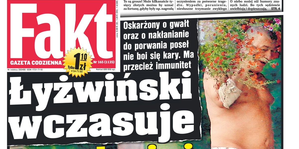 okładki gazety Fakt