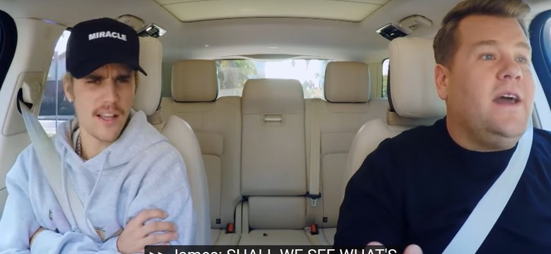 Justin Bieber znów w Carpool Karaoke. Jest układ do "Yummy" w aucie [WIDEO]