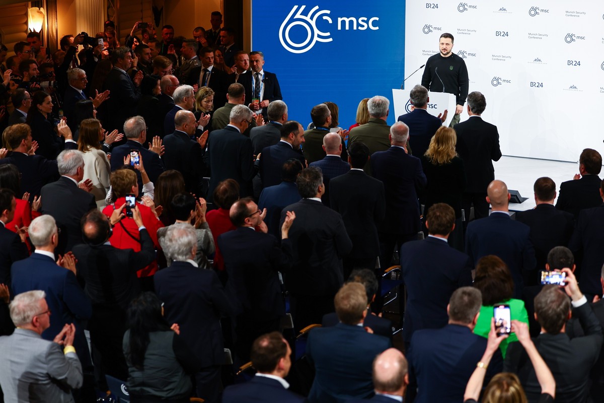 Wołodymyr Zełenski podczas Monachijskiej Konferencji Bezpieczeństwa
