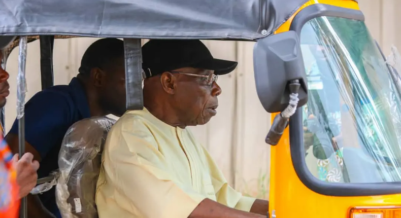 Why I rode tricycle around Abeokuta - Obasanjo