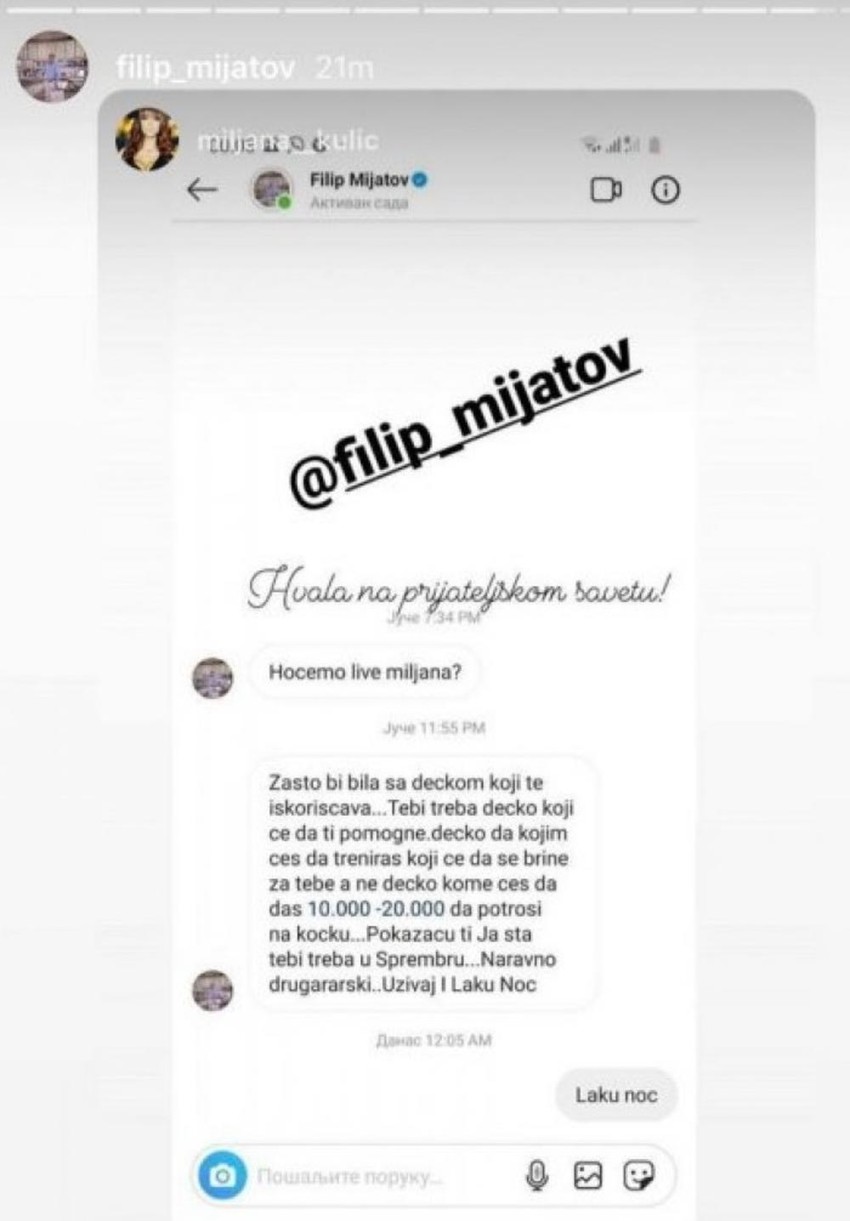 Miljana Kulić i Filip Mijatov - prepiska 
