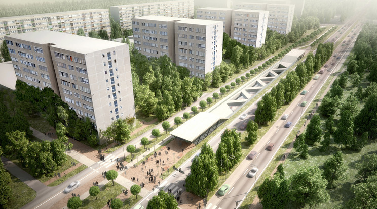  A 2-es metró Örs vezér téri és a HÉV állomásainak látványterve / Fotó: MTI/Miniszterelnökség