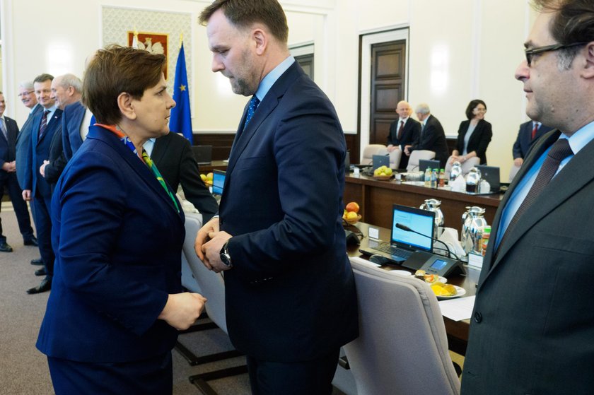 Beata Szydło i Dawid Jackiewicz