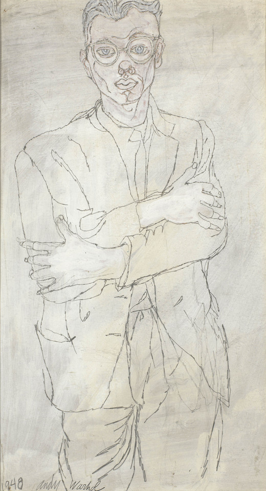 Andy Warhol, "Self-Portrait" (1948). Z kolekcji Janet i Craiga Duchossois