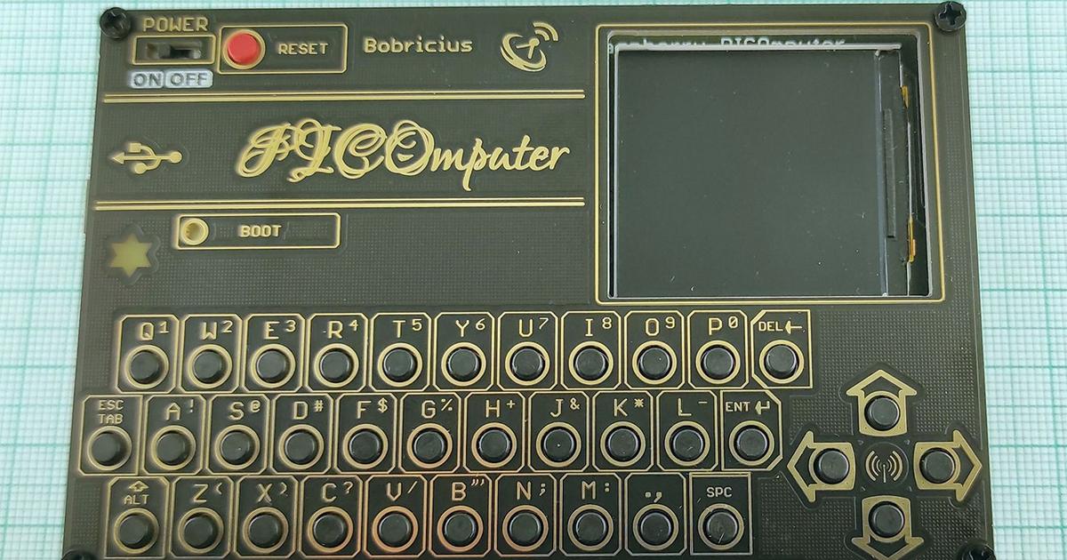 The PICOmputer project is surprisingly interesting. Its creators decided to create a set with which you can conveniently operate the Raspberry Pi Pico