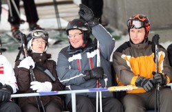 Prezydent Komorowski na nartach