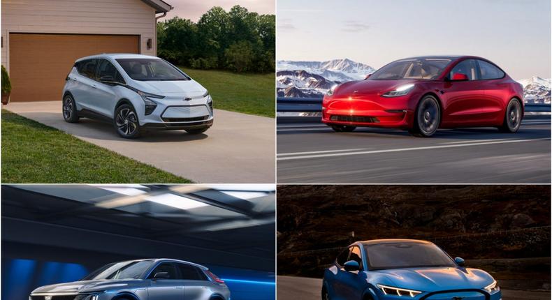 As of April 18, only 10 all-electric car models qualify for the full $7,500 tax credit in the US.Chevrolet; Tesla; Cadillac; Ford