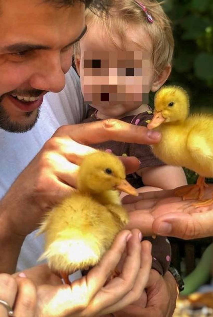 Stevan Piale sa ćerkicom