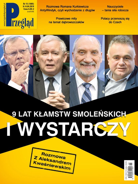 Okładka najnowszego wydania tygodnika "Przegląd"