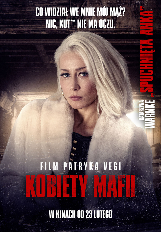 Katarzyna Warnke na plakacie filmu "Kobiety mafii"