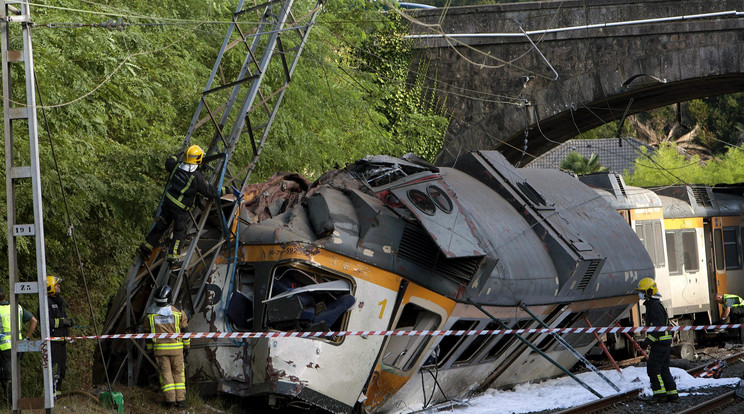 Vonatbaleset Spanyolországban / Fotó: MTI