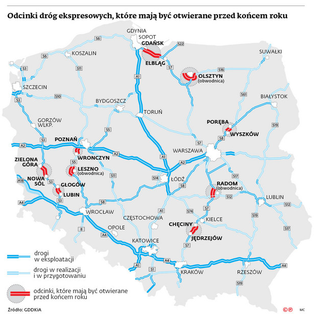 Budowa dróg w Polsce: oto odcinki, które mają być oddane do końca roku