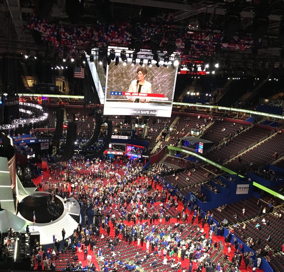 Even fewer people remained for Sen. Joni Ernst, considered a rising star within the GOP.