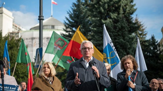 Jacek Jaśkowiak wziął udział w proteście samorządów w Warszawie  fot. E. Lach/UM Warszawa