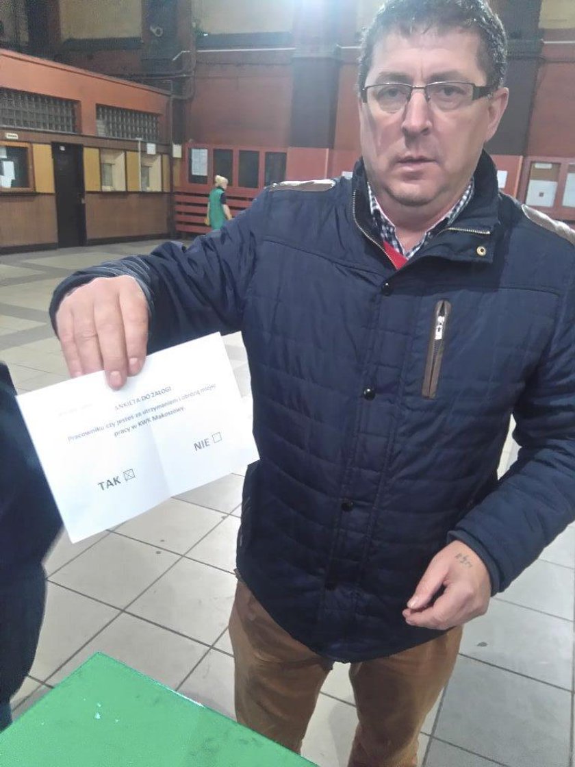 Zabrze.  Referendum w KWK Makoszowy