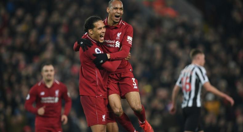 Fabinho (right) is expected to replace the suspended Virgil van Dijk (centre) for Liverpool on Tuesday