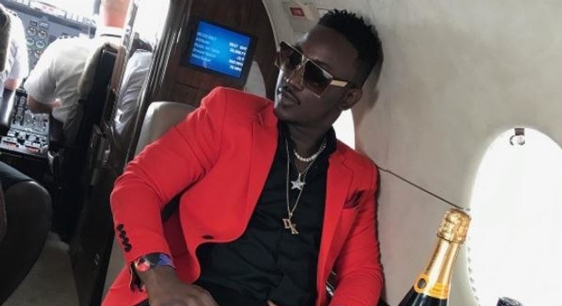 Dammy Krane in the private jet 