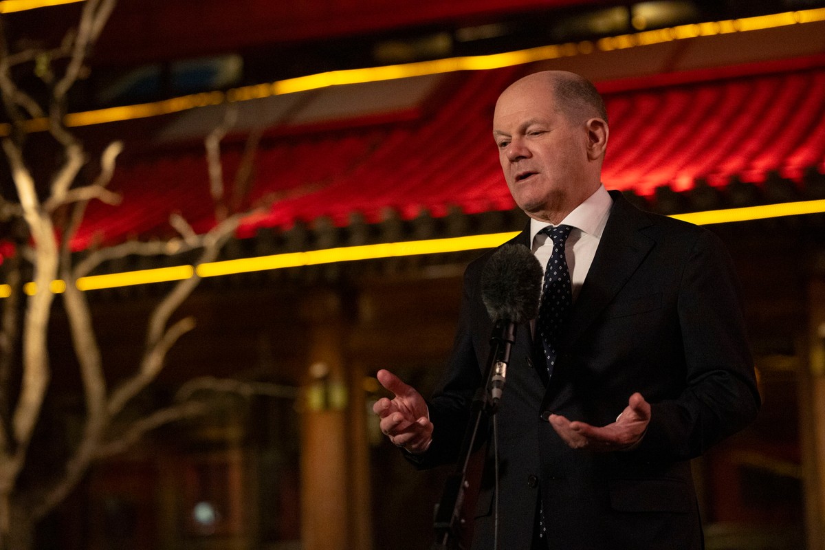 Olaf Scholz w Pekinie