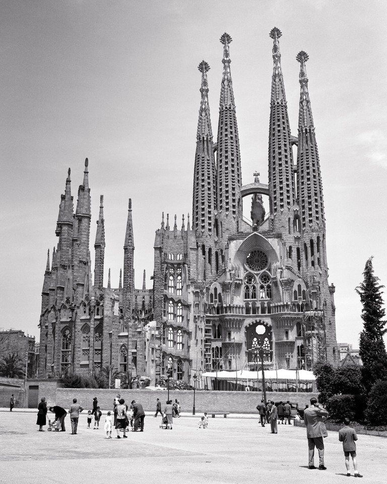 Sagrada Familia w budowie (1950 r.)