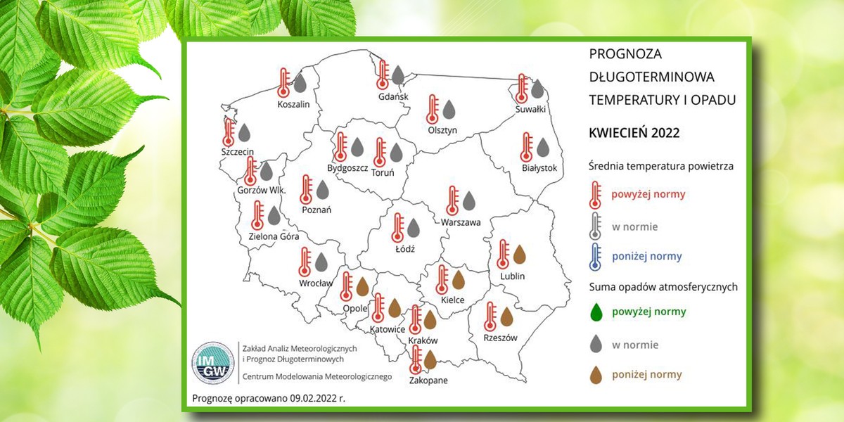 Wiosna będzie ciepła. 