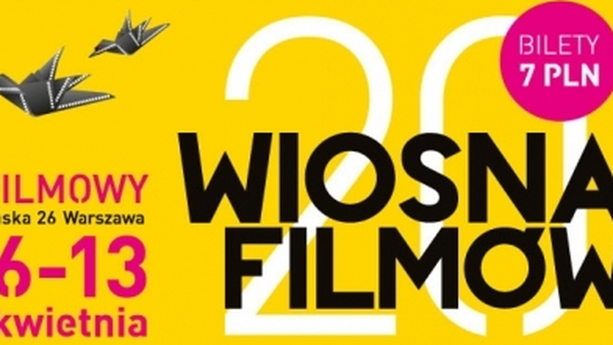 Już 6. kwietnia w warszawskim kinie Praha (ul. Jagiellońska 26) startuje 20. Festiwal Filmowy Wiosna Filmów. Festiwal potrwa do 13 kwietnia.