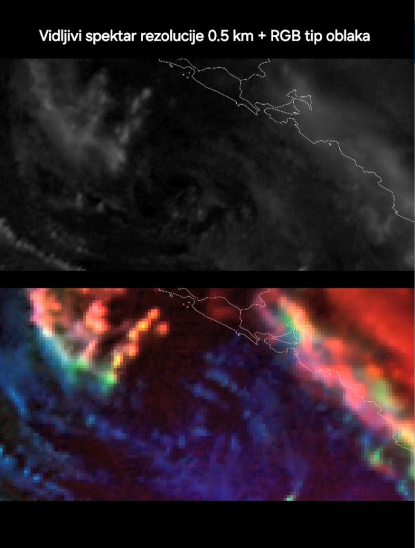 Oko mediteranskog ciklona zabeleženo duž obale Jadrana