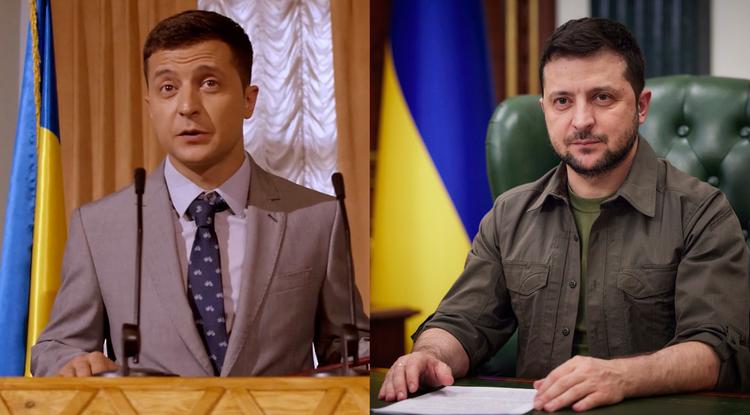 Zelenszkij, mint ukrán elnök a sorozatban, és a valóságban