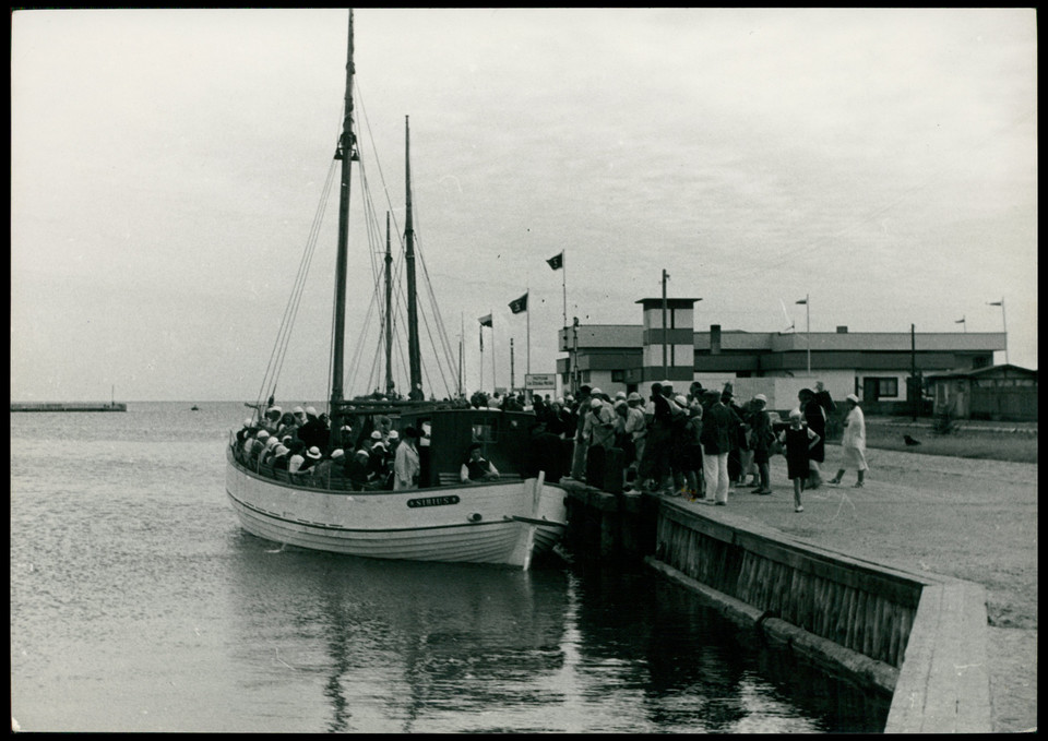 Przystań pasażerska w Jastarni, rok 1935