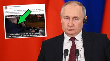 Putin bał się zamachu w Mariupolu? Uwagę zwraca jego podróż autem [WIDEO]