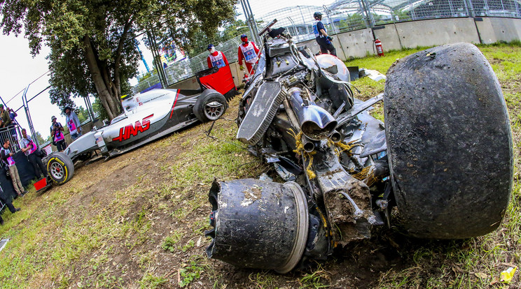 Alonso balesete az Ausztál Nagydíjon /Fotó: MTI