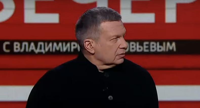 Vladimir Solovyov on his show Moscow. Kremlin. Putin in May 2022
