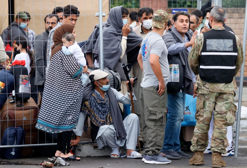 Avganistanske izbeglice u američkoj bazi Ramštajn u Nemačkoj