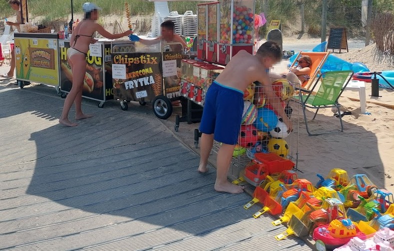 Na plaży we Władysławowie