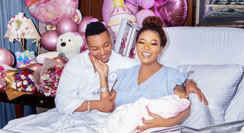 Vera Sidika, Brown Mauzo and their daughter 